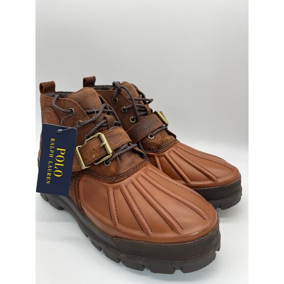 Polo Ralph Lauren Oslo Brown Low Boots HydroGuard Men's 11 NEW. - Picture 11 of 12